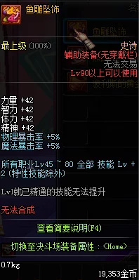 DNF游戏中左右槽装备对应的具体部位与选择策略