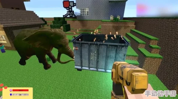 暴躁老外玩minecraft大象，被曝光与游戏中的神秘人物有不可告人的关系