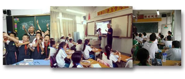 把数学代表按到桌子上抄视频，学生们纷纷模仿学习，课堂氛围变得更加活跃和有趣
