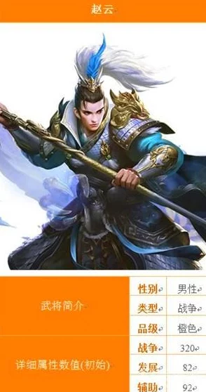 赵云无双传奇：醉天下手游武将图鉴深度剖析其绝世属性与战技奥义