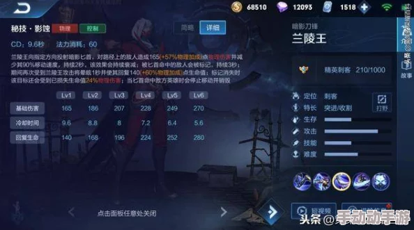 重塑战场策略：王者荣耀兰陵王技能全面平衡调整深度剖析与实战应用展望