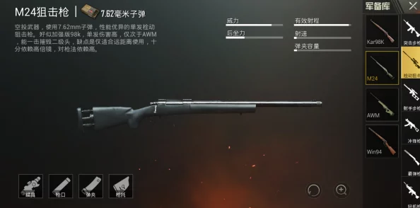 综合性能卓越解析：绝地求生刺激战场M24狙击枪全方位解读与评测