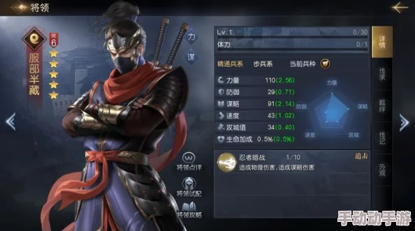 《天下第一剑客传》服部半藏角色评测：剑客技能图鉴详解与分析