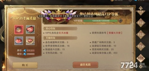 荣耀军团VIP价格表详解 | VIP充值金额全面一览 荣耀军团VIP价格表详解 | VIP充值金额全面一览